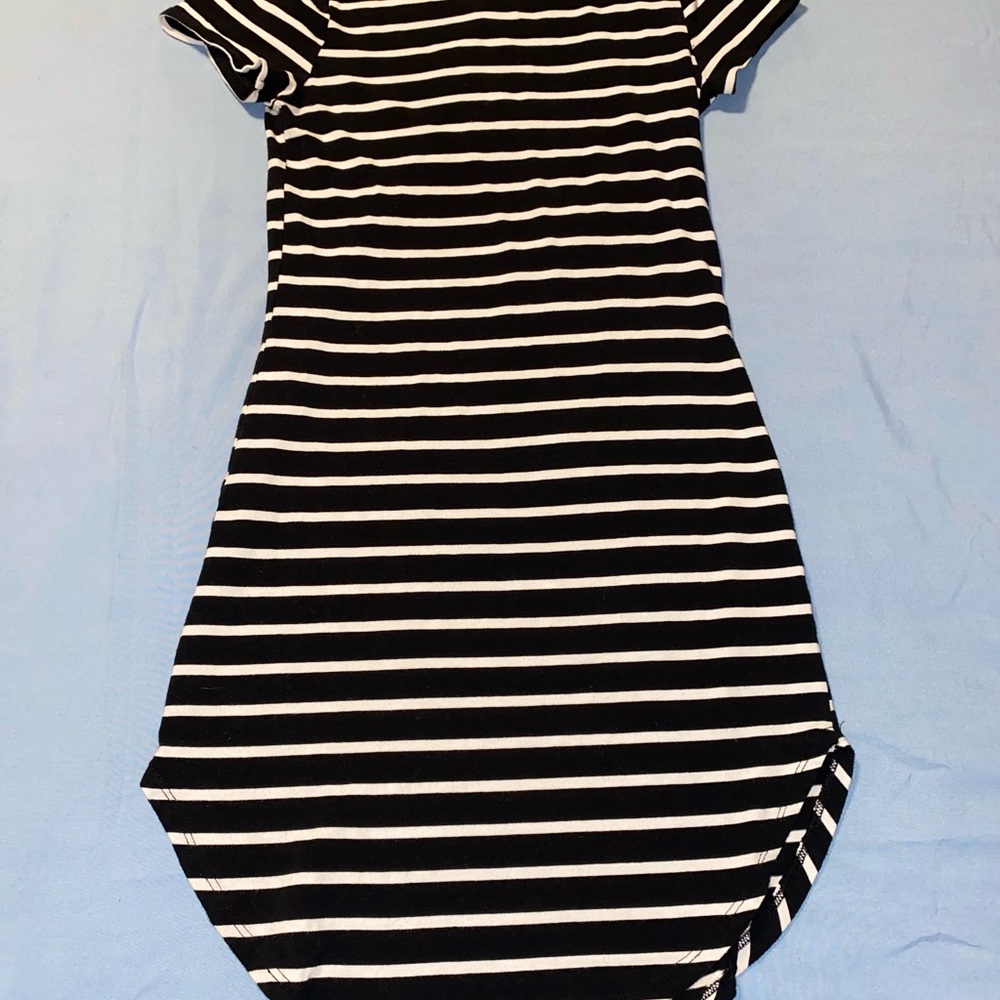 Black and White Midi Bodycon Dress